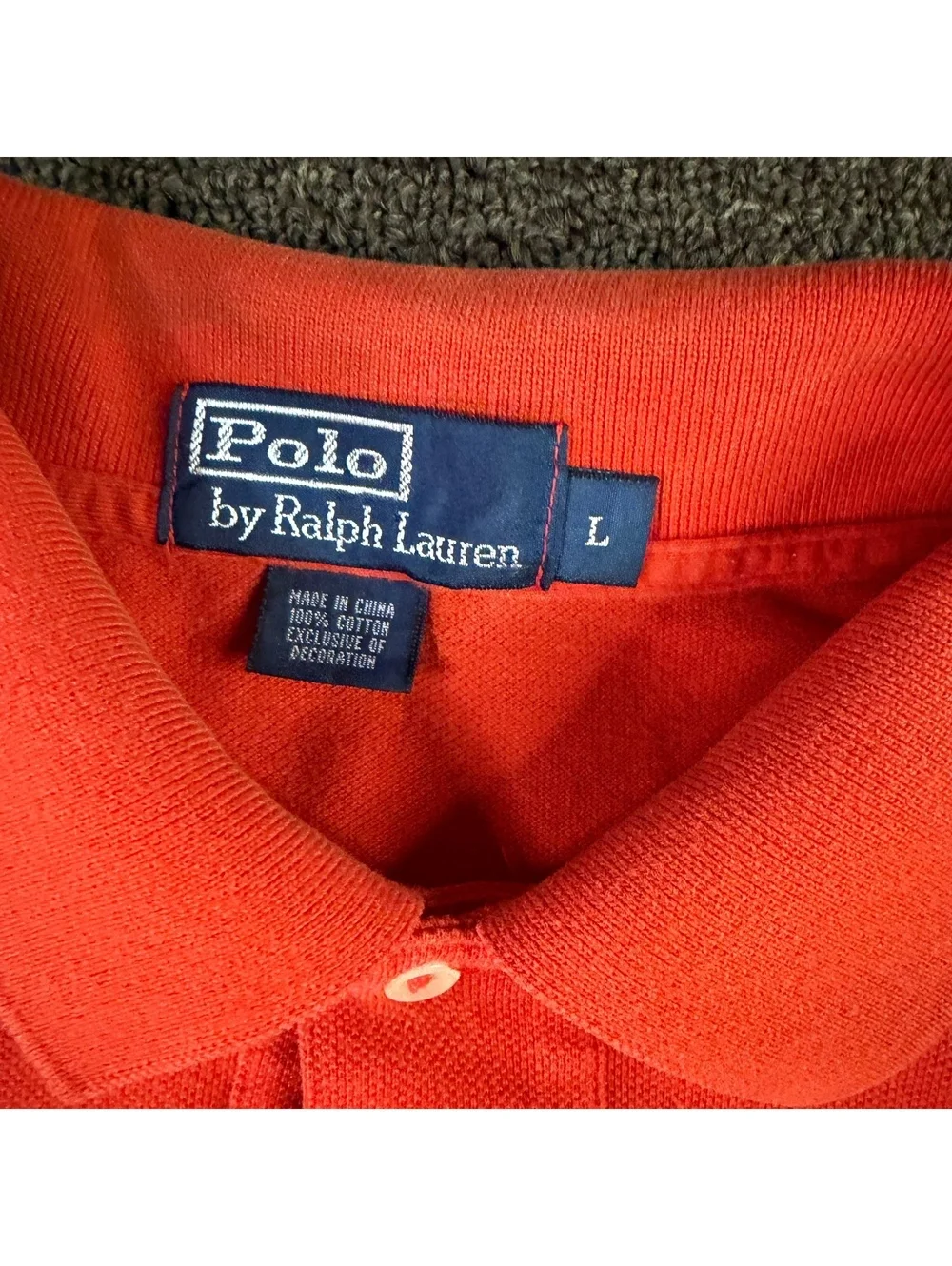 Polo Ralph Lauren Men’s L Red Polo Shirt Blue Pony